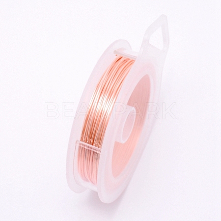 Round Copper Craft Wire CWIR-WH0001-0.8mm-16-1