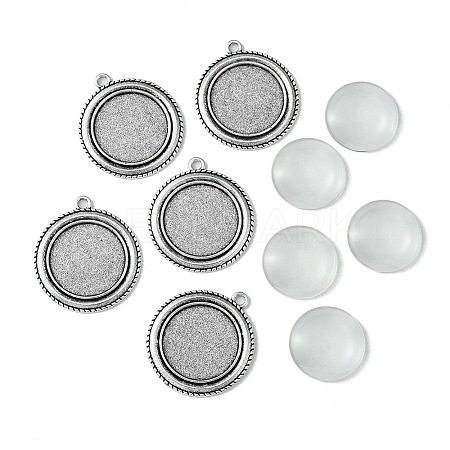 DIY Blank Tibetan Style Alloy Pendants Making Kit DIY-FS0005-80C-1