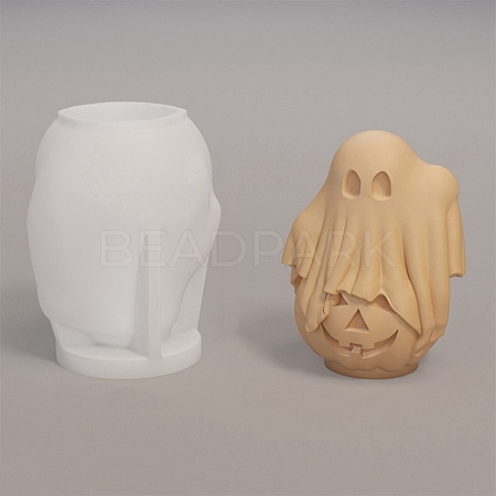 Halloween Ghost with Pumpkin DIY Silicone Display Statue Molds SIMO-P007-A03-1