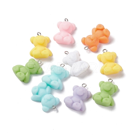 Opaque Resin Pendants RESI-G046-04P-1