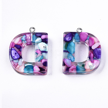 Transparent Epoxy Resin Pendants CRES-S364-001D-1