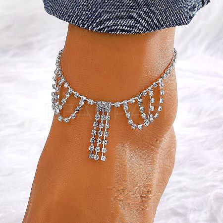Brass Crystal Rhinestone Tennis Anklets for Wome FS-WGAF92D-18-1