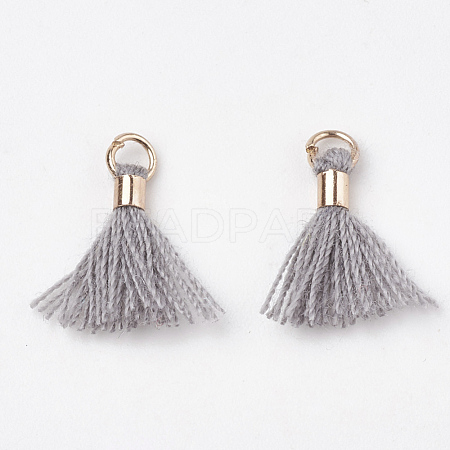 Polycotton(Polyester Cotton) Tassel Pendant Decorations FIND-S275-02G-1