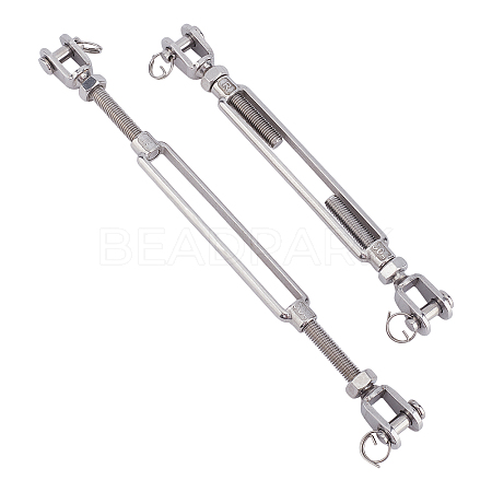 SUPERFINDINGS 304 Stainless Steel Flower Basket Screw Rotate Chain Wire Rope Tensioner Bloom Bolt Tension Turnbuckle AJEW-FH0001-28P-1