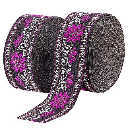 Ethnic Style Embroidery Polyester Ribbons OCOR-WH0070-10D-01-1