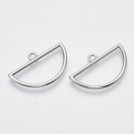 Alloy Open Back Bezel Big Pendants PALLOY-S132-002-1