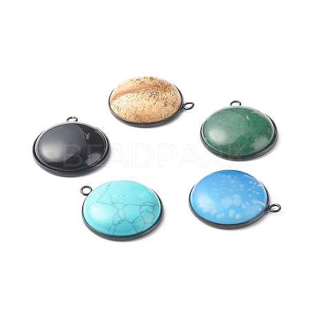 Handmade Natural & Synthetic Gemstone Pendants PALLOY-JF00793-1