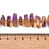 Electroplated Natural Quartz Crystal Beads Strands G-F800-D17-4