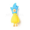 Opaque Resin Cute Duck Big Pendants RESI-D065-B02-1