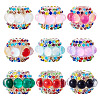 9Pcs 9 Colors Sparkling Acrylic Rhinestone Round Beads OACR-TA0003-92A-2