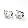 Heart Alloy European Large Hole Beads PALLOY-O065-28AS-2