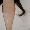 Triangle Brass Slider Lariat Long Necklaces for Women FS-WGD2F26-01-3