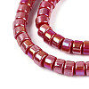 AB Color Plated Opaque Glass Beads Strands GLAA-T026-2x4mm-P03-3