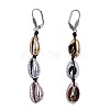 Electroplated Cowrie Shell Beads Dangle Earrings EJEW-JE03143-2