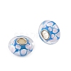 Lampwork & Brass Core European Beads LAMP-P019-01P-03-2