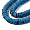 Flat Round Handmade Polymer Clay Beads CLAY-R067-12mm-44-4
