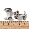 304 Stainless Steel Cuff Buttons G-C185-02P-40-3