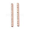 Rack Plating Brass Straight Tube Beads KK-WH0061-03C-RG-2