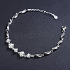 SHEGRACE Lovely Rhodium Plated 925 Sterling Silver Link Bracelet JB290A-2