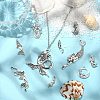 100Pcs 10 Styles Tibetan Style Alloy Pendants TIBEP-CJ0001-52-6