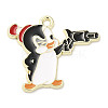 Light Gold Plated Alloy Enamel Pendants ENAM-L041-06D-1