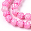 Drawbench Glass Round Beads GLAD-WH0001-01-24-3