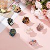 7Pcs 7 Colors Cartoon Mini Cat Cellulose Acetate(Resin) Claw Hair Clips OHAR-GF0001-21-4