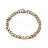 304 Stainless Steel Cuban Link Chain Necklaces & Bracelets Jewelry Sets SJEW-I081-04-6mm-4
