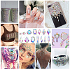 580Pcs 14 Styles Glass Rhinestone Cabochons GGLA-FG0001-06-5
