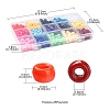 375Pcs 15 Colors Opaque Plastic Beads KY-FS0001-15-5