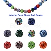 30Pcs Pave Disco Ball Beads RB-YW0001-14J-5