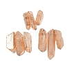 Electroplated Natural Quartz Crystal Graduated Beads Strands G-P315-A13-1