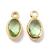 Eco-Friendly Brass with Glass Pendants X-KK-K268-01Q-2