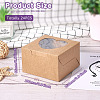 Square Paper Biscuit Boxes with Heart Clear Window CON-TAC0001-12C-02-4
