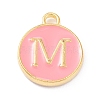 Golden Plated Alloy Enamel Charms ENAM-Q437-14M-1
