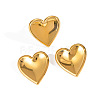 Stainless Steel Heart Stud Earring & Ring Sets WE6095-3-2