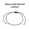 Morse Code Journey Bracelets BJEW-JB08949-02-6