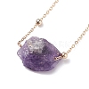 Natural Raw Stone Pendant Necklace for Women NJEW-JN03781-3