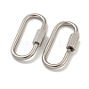 Non-Tarnish 304 Stainless Steel Screw Carabiner Lock Charms STAS-C092-05C-P-2