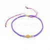 Adjustable Natural Yellow Aventurine Braided Bead Bracelets BJEW-F391-A17-3