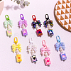 24Pcs 3 Colors UV Plating Rainbow Iridescent Acrylic Enamel Beads SACR-PA0001-02B-4
