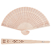Wood Folding Fans AJEW-WH20001-83A-1