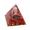 Resin Orgonite Pyramid Home Display Decorations G-PW0004-56A-02-3
