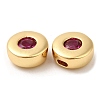 Brass Micro Pave Cubic Zirconia Beads ZIRC-Q202-18G-02-2