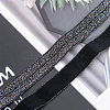 Gold and Silver Sparkle Elastic Side Nylon Ribbon NWIR-O010-01E-4