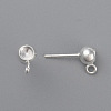 201 Stainless Steel Ball Stud Earring Post STAS-H410-09S-A-1