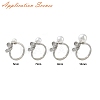 Flower Brass Micro Pave Cubic Zirconia Cuff Cup Peg Ring Settings KK-K297-23P-4