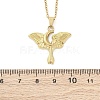 Moon Moth 304 Stainless Steel Pendant Necklaces NJEW-M096-22G-3