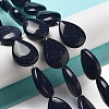 Synthetic Blue Goldstone Beads Strands G-P528-L06-01-2