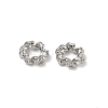 Brass Micro Pave Clear Cubic Zirconia European Beads KK-D228-03P-1